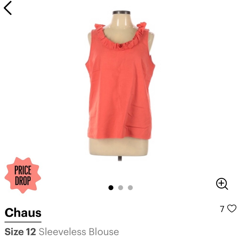 Chaus size 12 sleeveless blouse